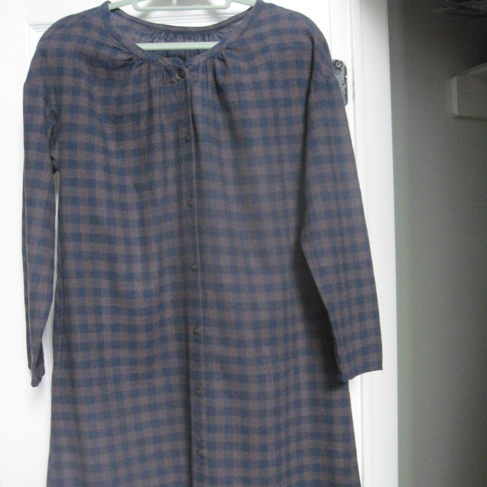 itodo Japan Dress Cotton/Linen Check